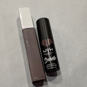 NYX Nyx suede matte lipstick moonwalk  Maybelline super stay Matte Ink huntress